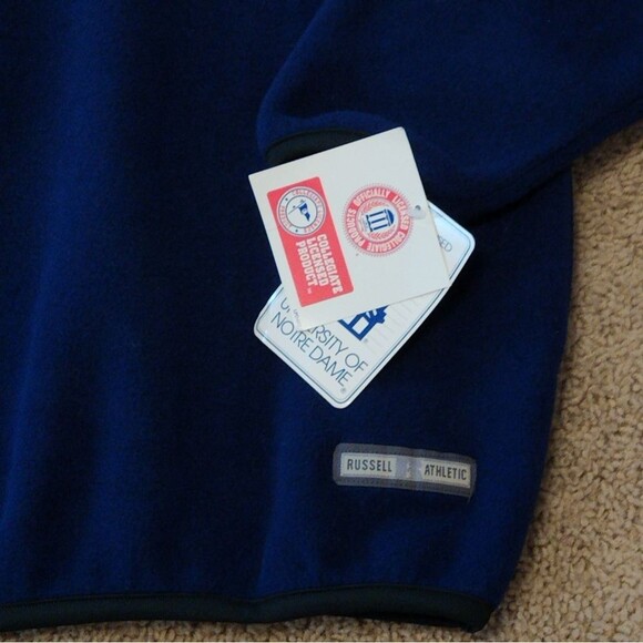NWT Vintage Notre Dame Polar Fleece Pullover - Picture 8 of 8